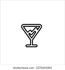 Glass icon stock vector illustration