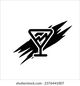 Glass icon stock vector illustration