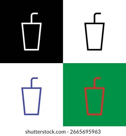 Glass icon in variant background