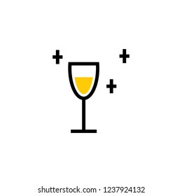 glass icon vector