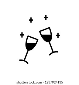 glass icon vector