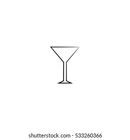 Glass icon Vector. Black and white icon