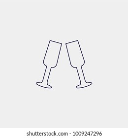 glass icon, Vector illustration.