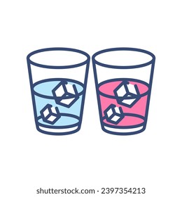 Glass icon in vector. Illustration