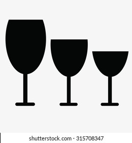 Glass icon. Vector illustration
