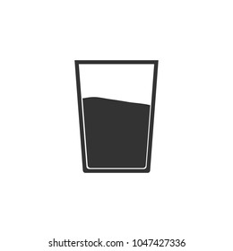 Glass icon. Vector illustration. Flat design. Drinking glass symbol.
