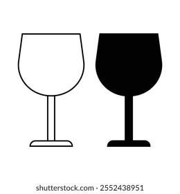Ilustración vectorial de icono de cristal. Aislado sobre fondo blanco