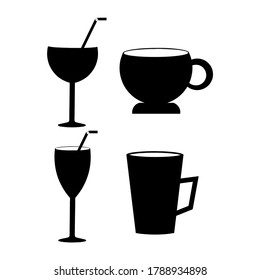 glass icon vector illustration logo template