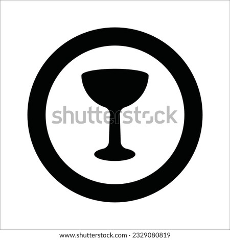 glass icon vector illustration logo design