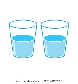 Glassymbol, Vektorgrafik, weißer Hintergrund