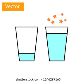 Glass Icon Vector Illustrator.A cup of beverage