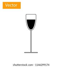 Glass Icon Vector Illustrator.A cup of beverage