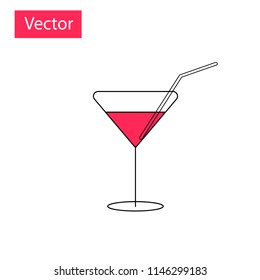 Glass Icon Vector Illustrator.A cup of beverage
