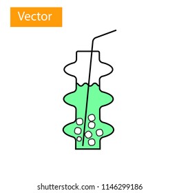 Glass Icon Vector Illustrator.A cup of beverage