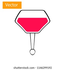 Glass Icon Vector Illustrator.A cup of beverage