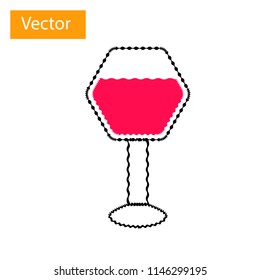 Glass Icon Vector Illustrator.A cup of beverage