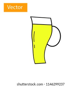 Glass Icon Vector Illustrator.A cup of beverage