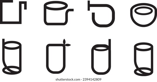 Glass icon. glass vector, logo design