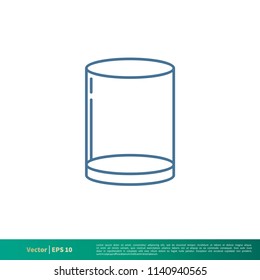 Glass Icon Vector Logo Template Illustration Design. Vector EPS 10.