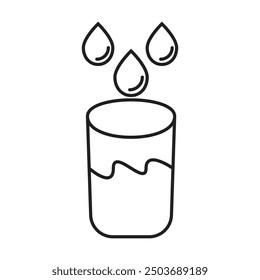 glass icon vector on white background
