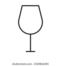 glass icon vector on white background