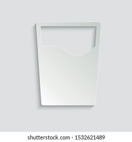  glass  icon vector paper icon
