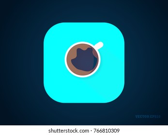 Glass icon vector. Icon symbol isolated on blue background. Navigation map, gps, direction, placecontact, search concept.Vector illustration EPS 10
