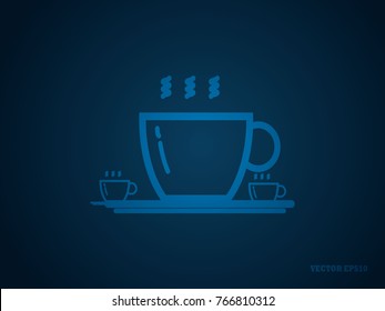 Glass icon vector. Icon symbol isolated on blue background. Navigation map, gps, direction, placecontact, search concept.Vector illustration EPS 10