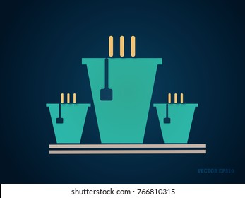 Glass icon vector. Icon symbol isolated on blue background. Navigation map, gps, direction, placecontact, search concept.Vector illustration EPS 10