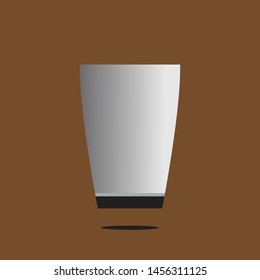 Glass icon vector template for drinking equipment