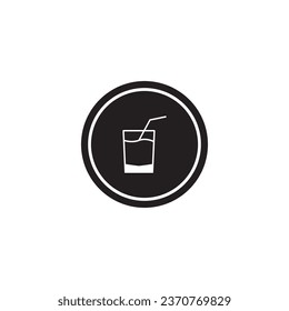 diseño del logotipo de la ilustración de la plantilla del vector de icono de vidrio