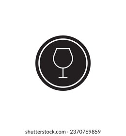 glass icon vector template illustration logo design