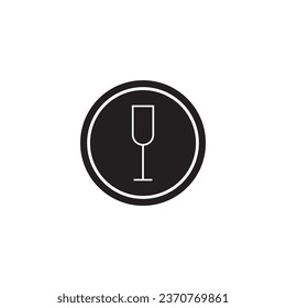glass icon vector template illustration logo design