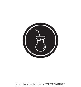 glass icon vector template illustration logo design