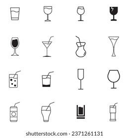 glass icon vector template illustration logo design