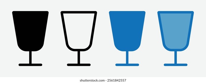 Glass Icon Vector. Water Glass Icon.