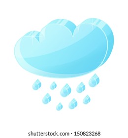 glass icon volumetric weather rain