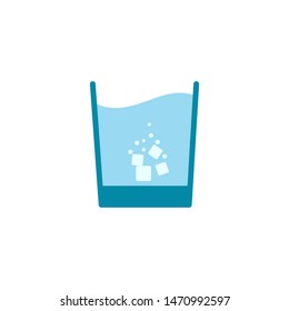 glass icon, water glass icon in trendy flat style