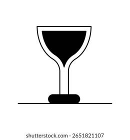 ícone de vidro com fundo branco vetor ilustração stock