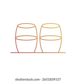 Icono de vidrio con fondo blanco Vector Ilustración de stock