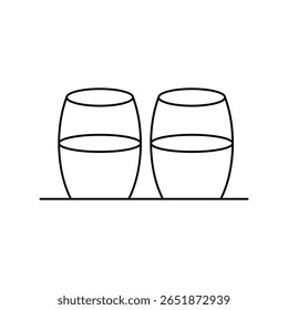 glass icon with white background vector stock illustration