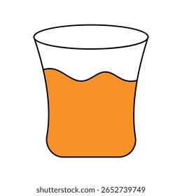 glass icon with white background vector stock illustration