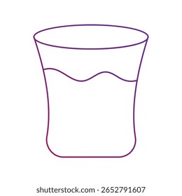 glass icon with white background vector stock illustration