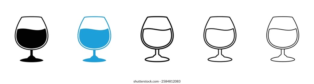 Glass icons collection vectors in black and blue