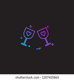 Glass icons design vector 