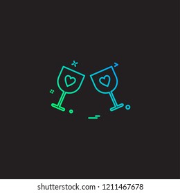 Glass icons design vector 