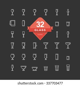Glass Icons ( Line Icon ) Black