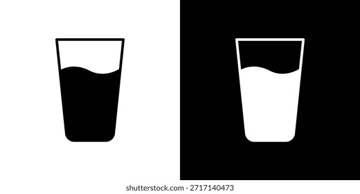 Glass icons set. vector icons designed in filled style