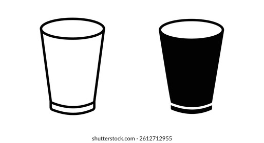 Glass icons. thin line vector icons