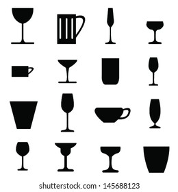 Glass icons with White Background 